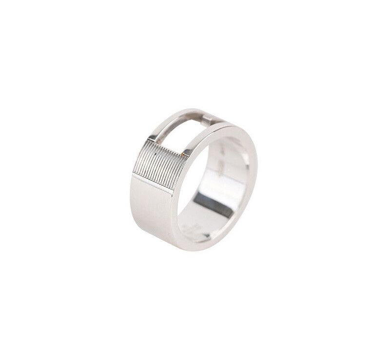 Gucci Silver Logo Ring Size 9 8MM 7219974454 75683807