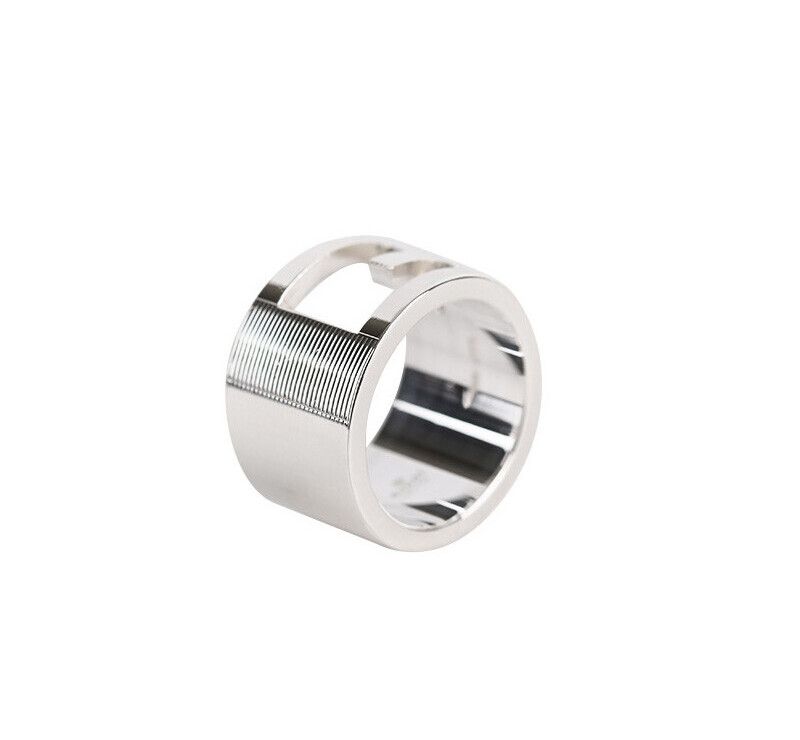 Gucci Silver Logo Ring Size 10 12MM 7219981176 75683763