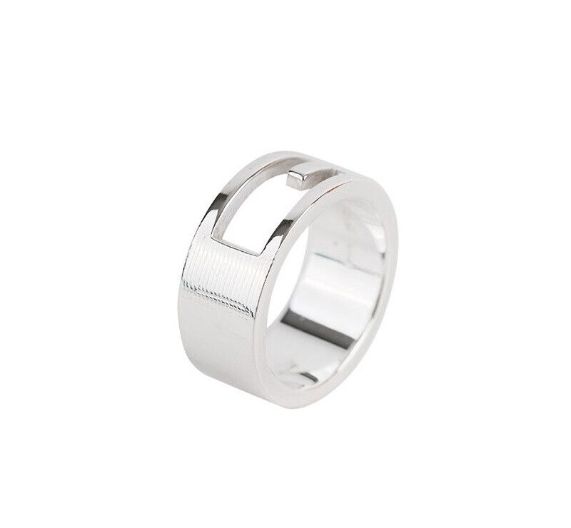 Gucci Silver Logo Ring Size 10 8MM 7219998858 75683797