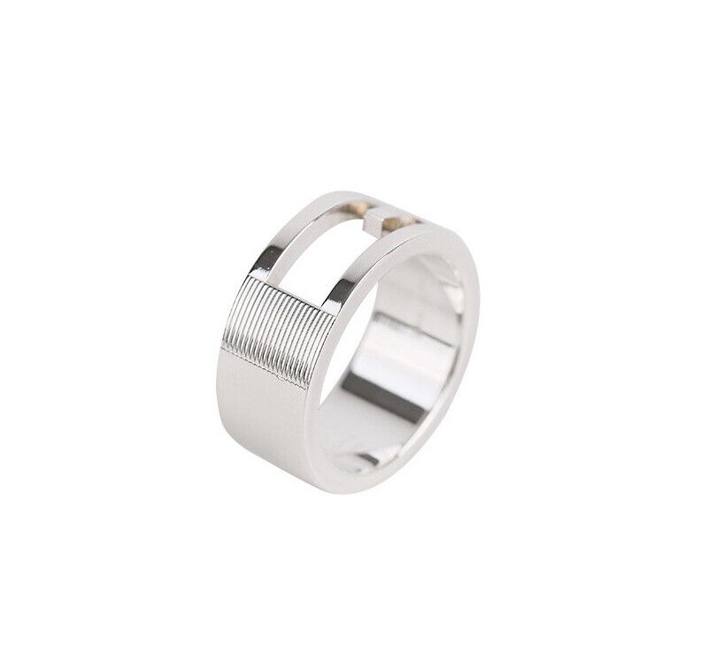 Gucci Silver Logo Ring Size 9 8MM 7220002789 75683778