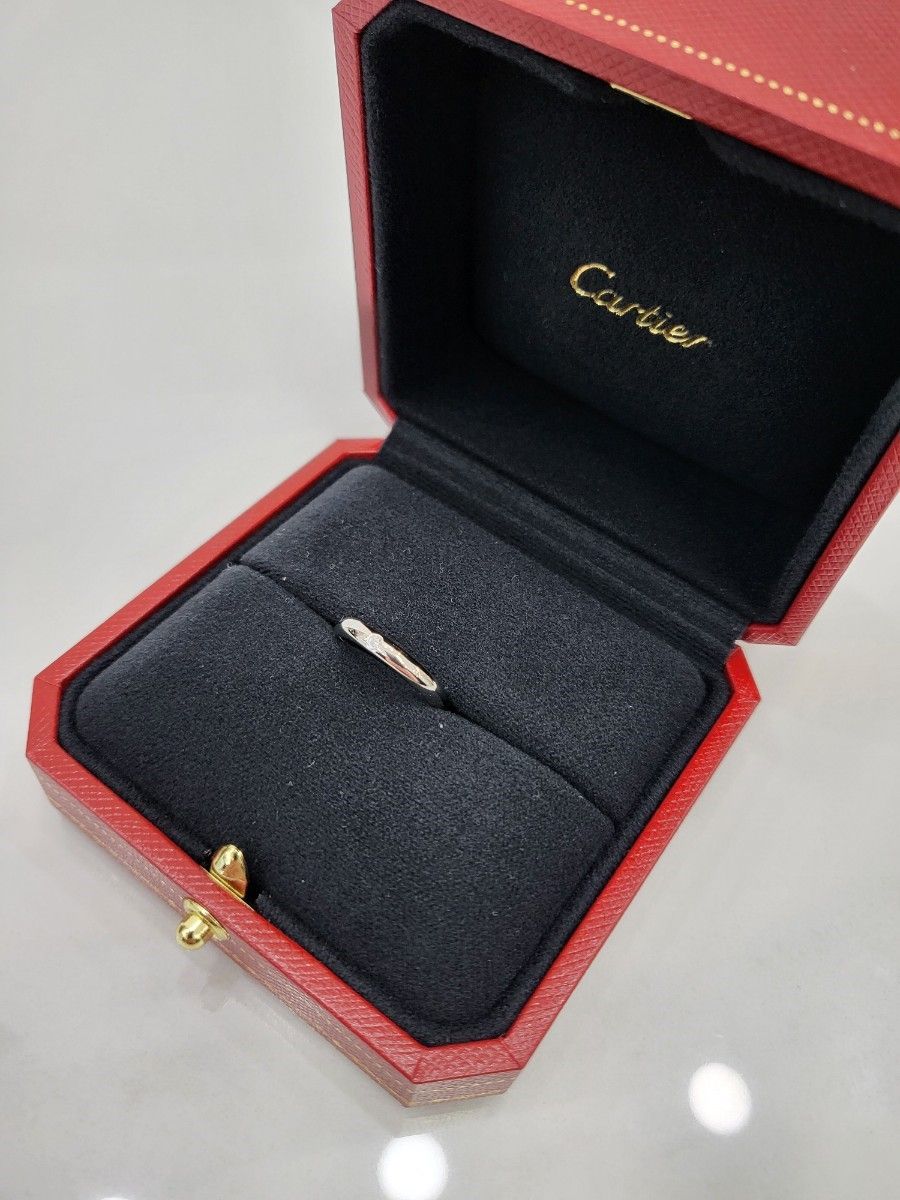 Cartier 1895 Wedding Band Platinum Diamond 1P 44 128275654