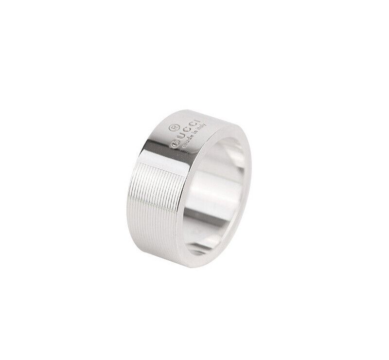 Gucci Silver Logo Ring Size 12 8mm 7220091540 76033679