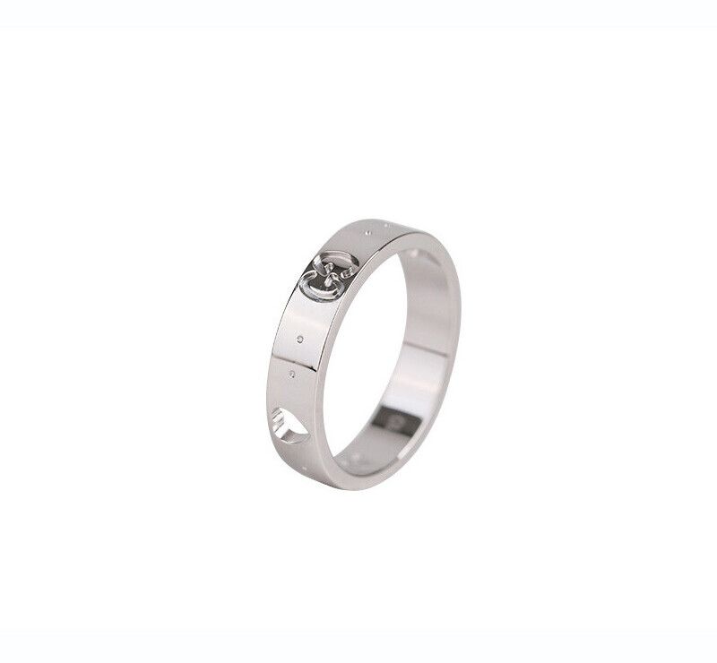 Gucci Heart Icon Ring 18K White Gold 4mm Size 10 - SKU 7241778514 76033489