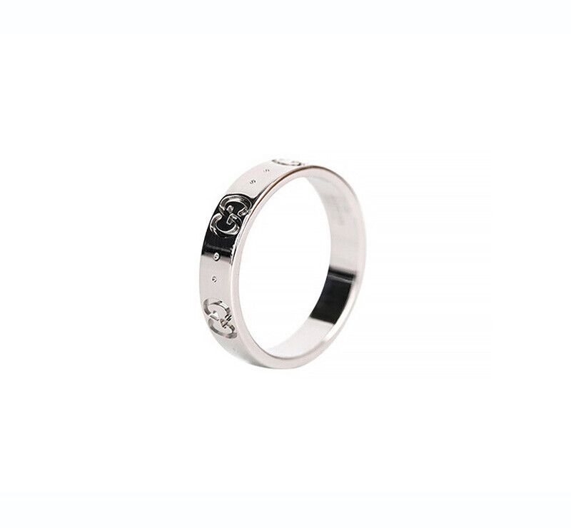 Gucci Icon Ring 18K White Gold 11mm 4MM 7241763636 75683708