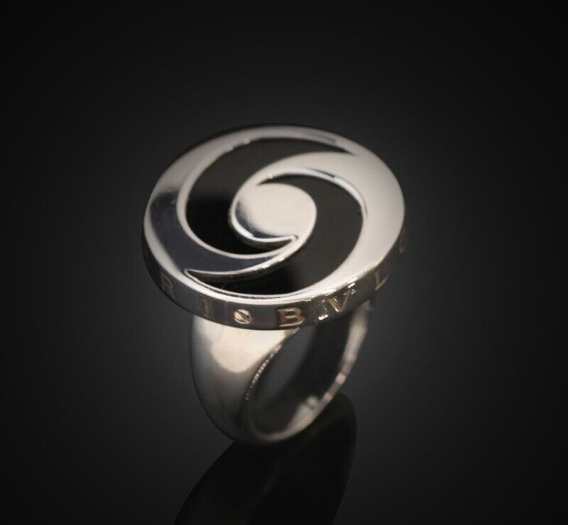 Bulgari Onyx 18K White Gold Ring 7525779430 128095633