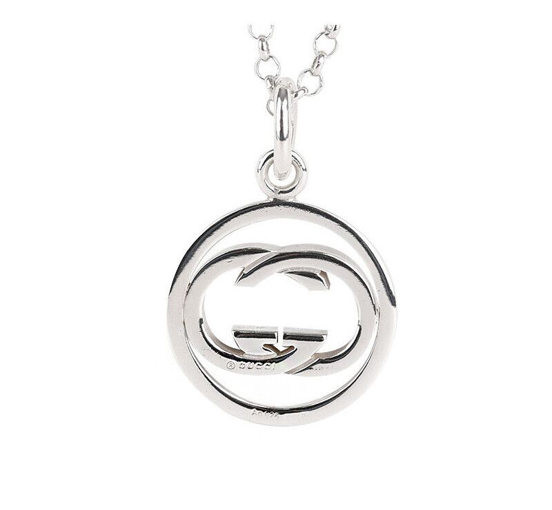 Gucci Interlocking Circle GG Logo Silver Necklace 7219972075 76033610