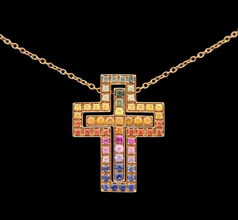 Damiani Rainbow Necklace in 18K Rose Gold - 20084310 118695215