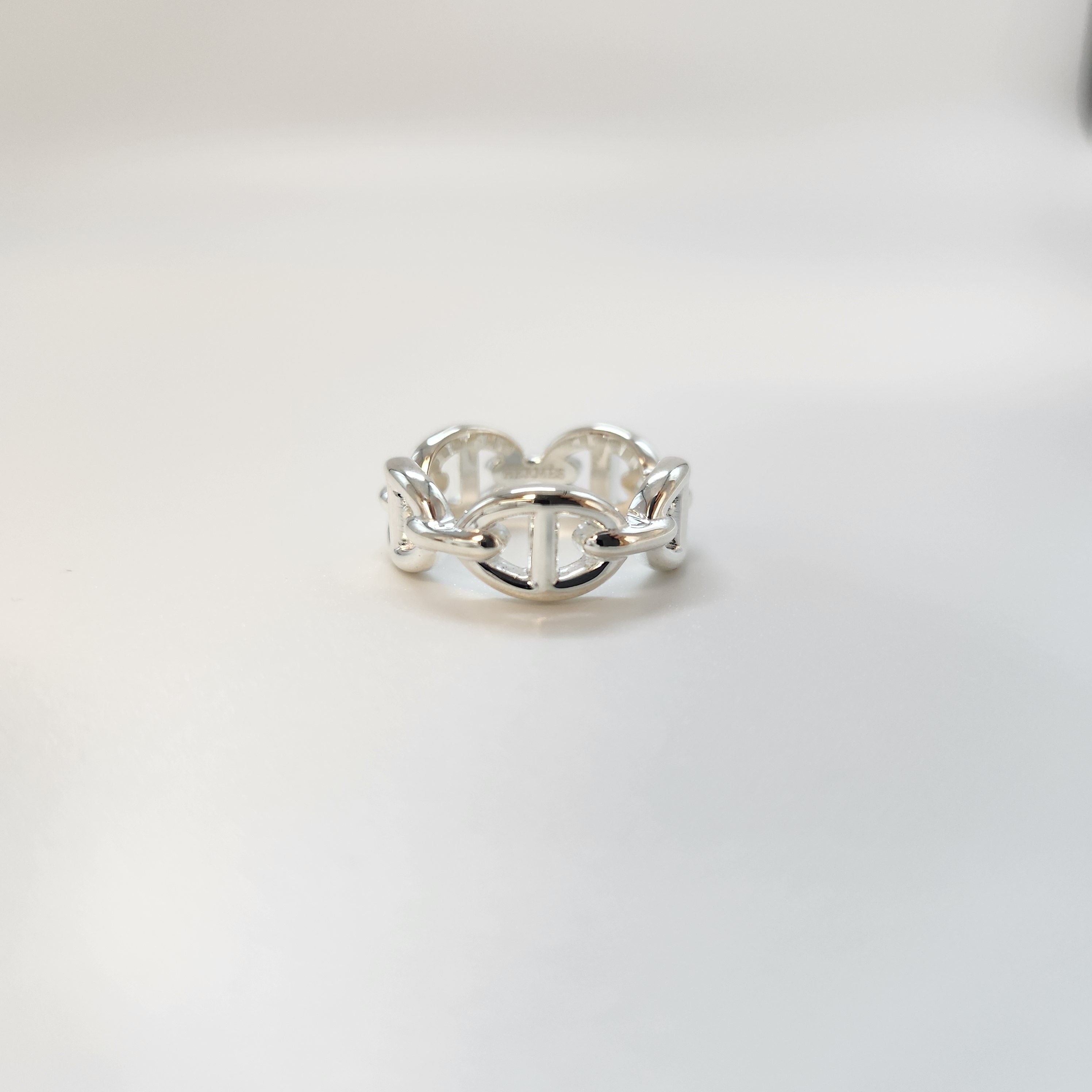 Hermes Chandale Ring Silver H109507B 93096491