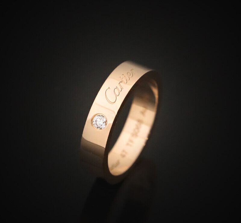 Cartier C D-Ring 18K Rose Gold Diamond 1P 4mm - SKU 7525731819 128047792