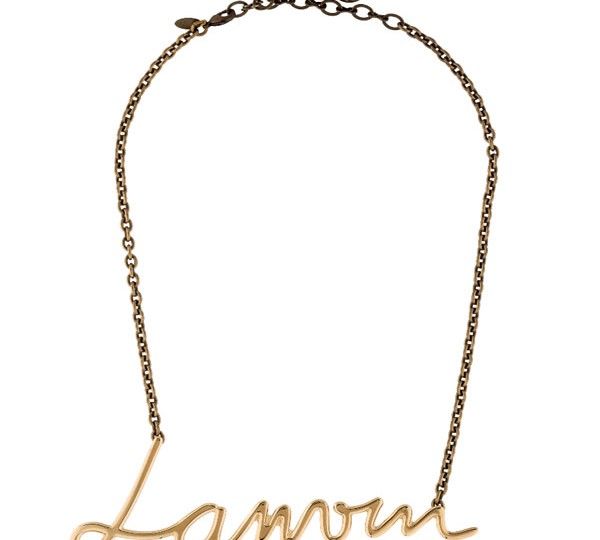 Lanvin Log Pendant Necklace Gold AM3J4HLETC7B 16804222