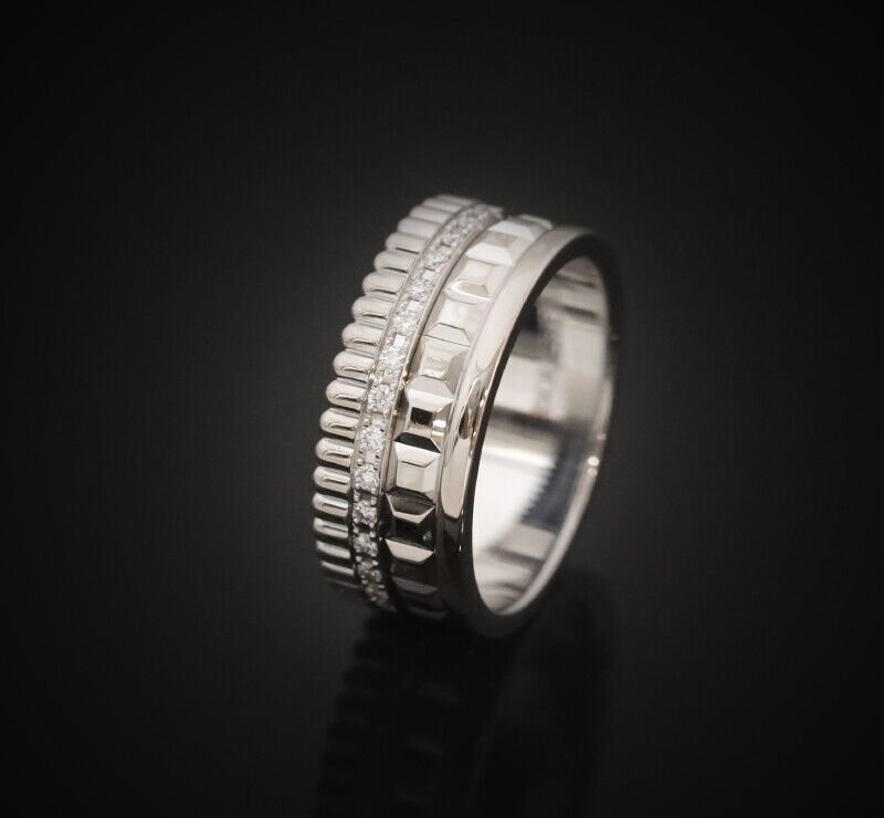Boucheron Radiant Edition Ring Small White Gold with Diamonds 49 JRG02486 128062839