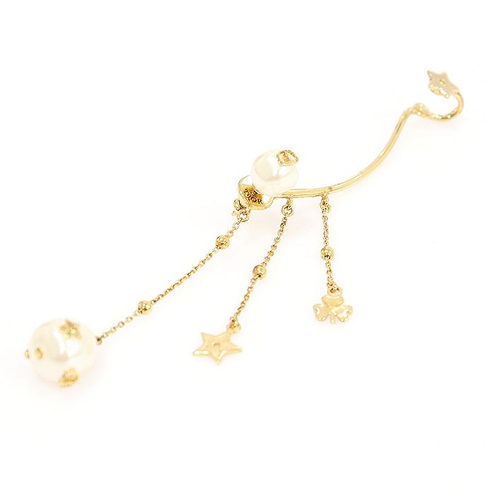 Dior Gold Finish Pearl Decorative SHINY-D Ear Cuff E0863PDSFW_D301 127650519