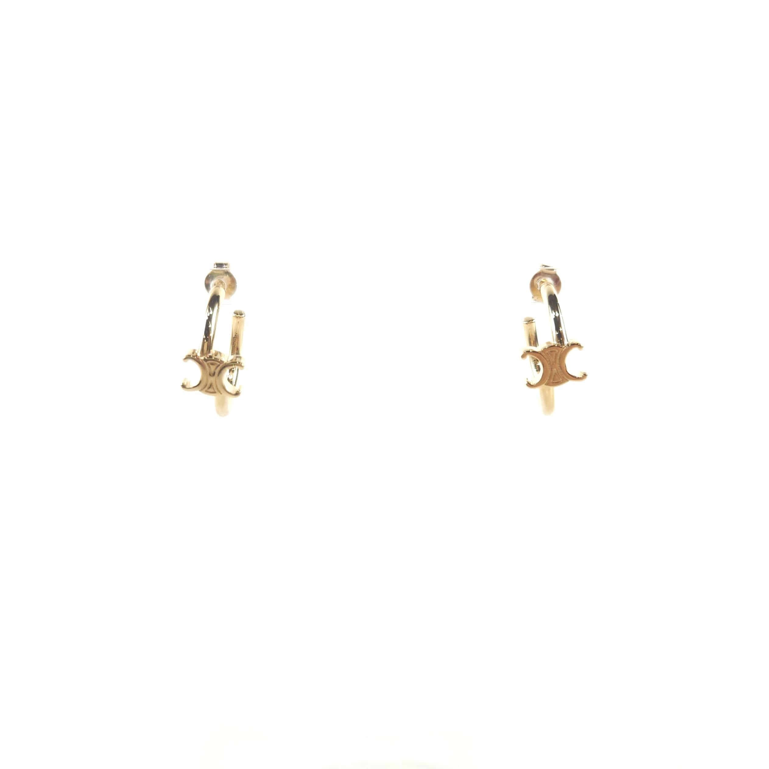 Celine Asymmetric Hoop Earrings 460RD6BRA 8993 129324322