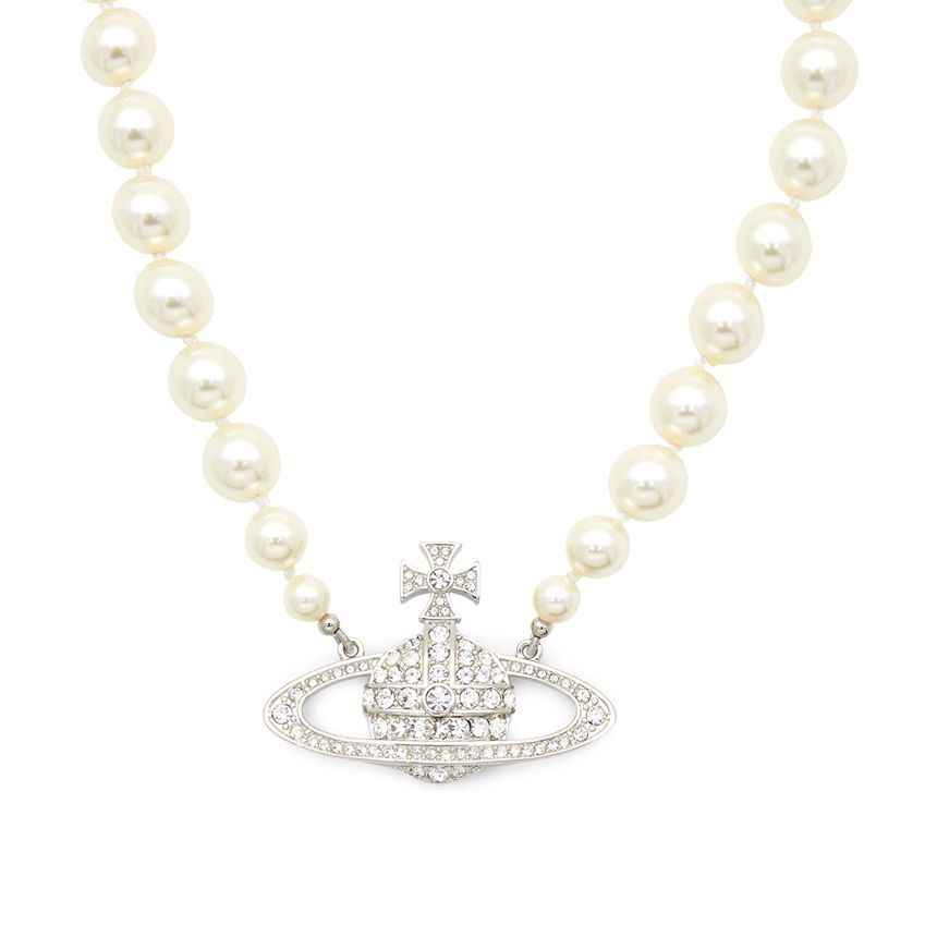 Vivienne Westwood One Row Pearl Bath Relief Choker Necklace 63010106 02P104 129289576
