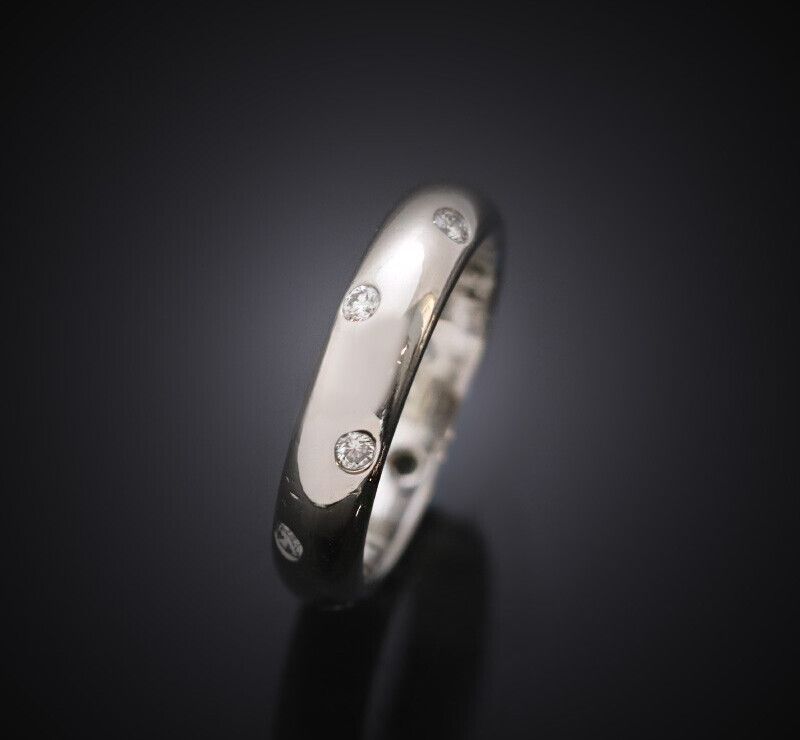 Tiffany & Co Platinum Diamond Ring Size 10 4.2mm 7217473474 75876090