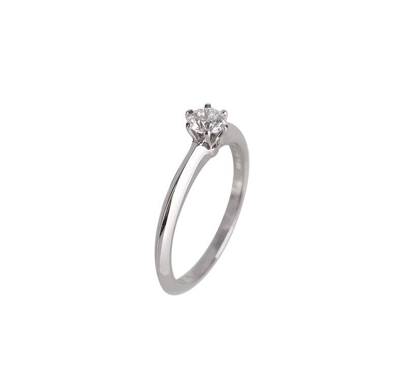 Tiffany & Co Platinum Diamond Setting Wedding Ring 0.30CT Size 12 1.8MM 7241821487 75683720