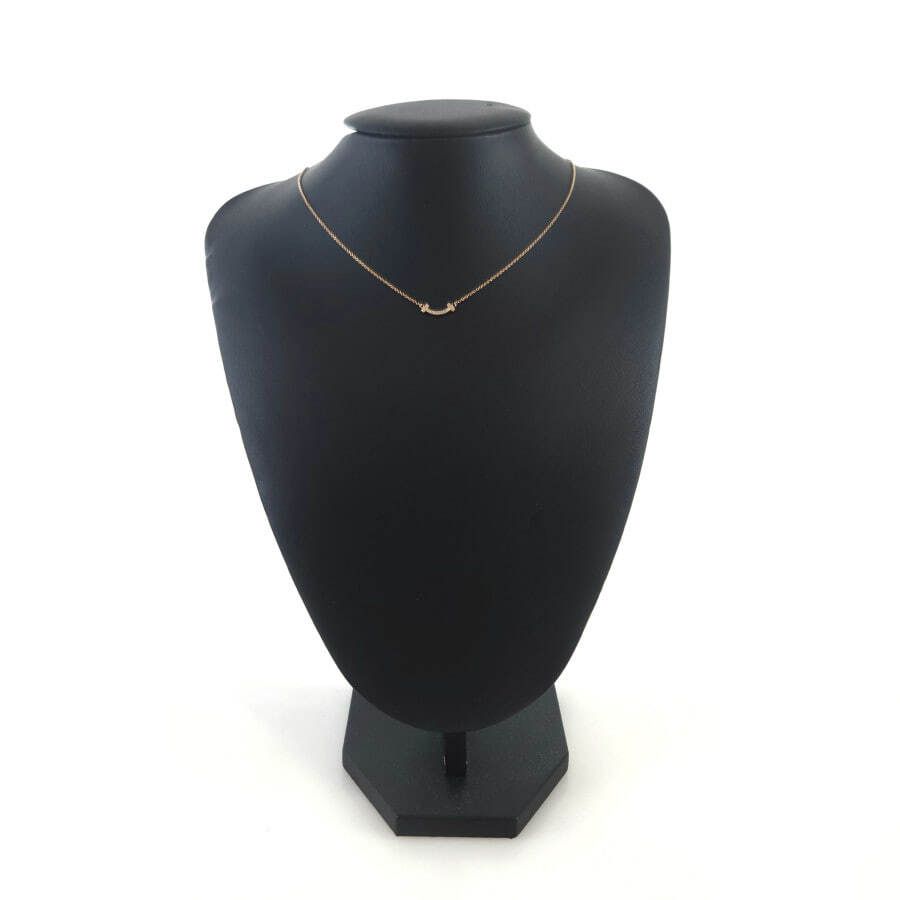 Tiffany & Co T Smile Diamond Pendant Necklace 8791 127422657