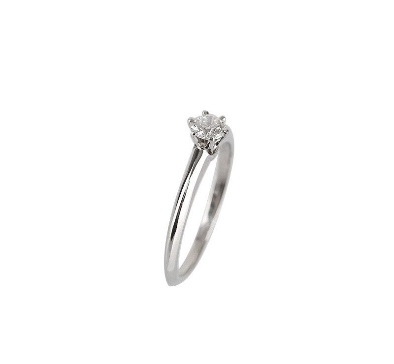 Tiffany & Co Platinum Diamond Setting Wedding Ring 0.33CT 14 1.5MM 7245501788 75875810