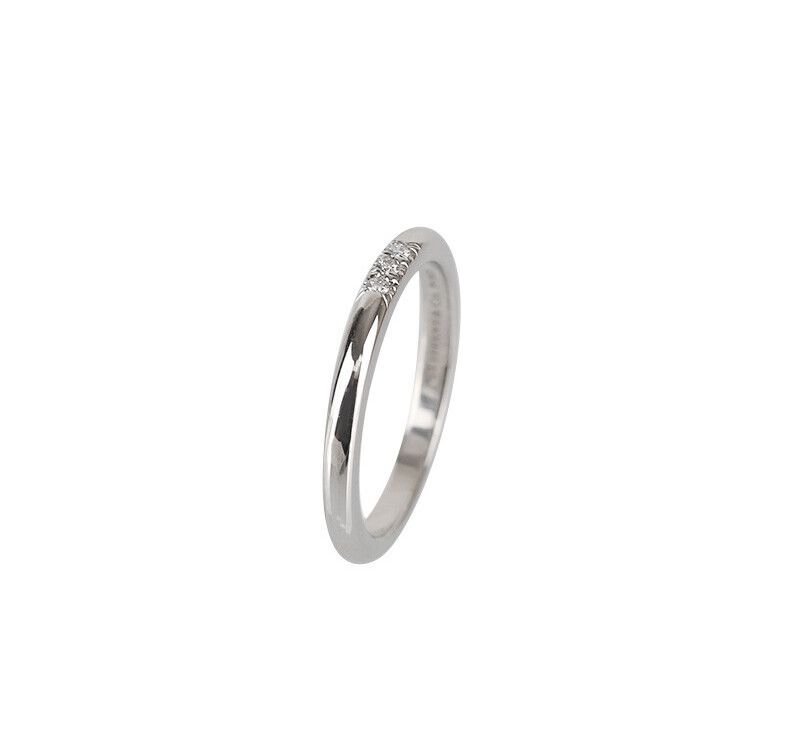 Tiffany & Co Classic Wedding Band Platinum Dia 3P Size 8 2MM 7245461534 75876171