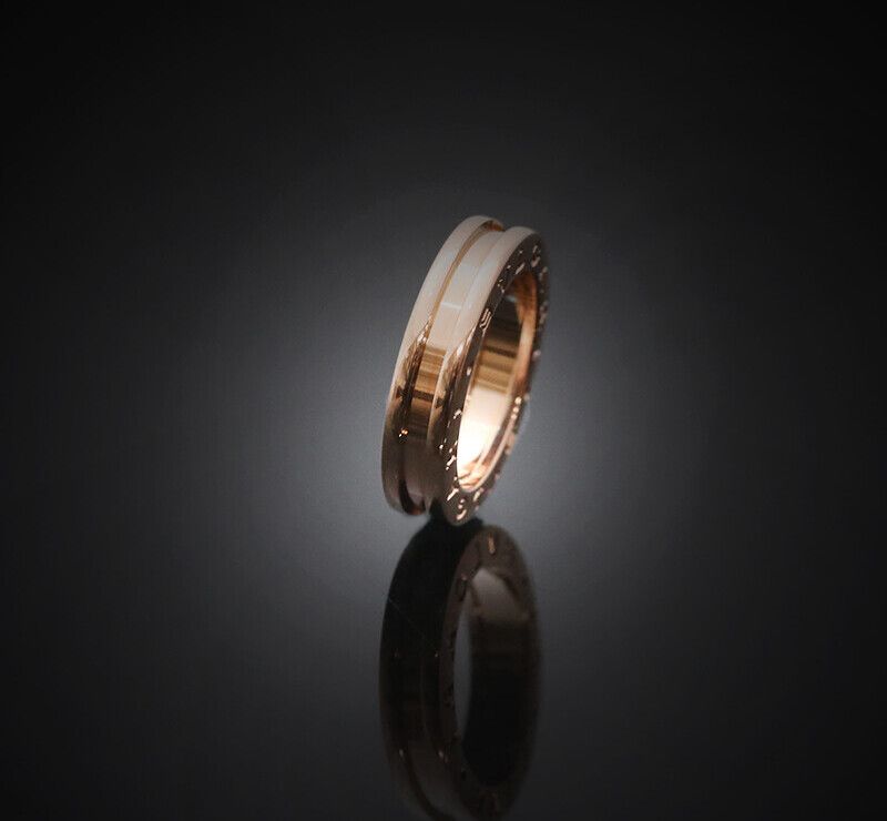 Bulgari 18K Rose Gold 1 Ring 48 Size 4.7mm 7247756644 76652061