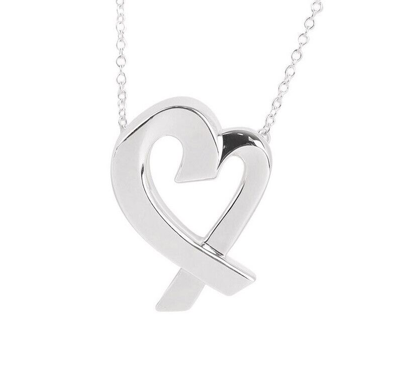 Tiffany & Co Silver Loving Heart Necklace 16MM 7243133693 75875572