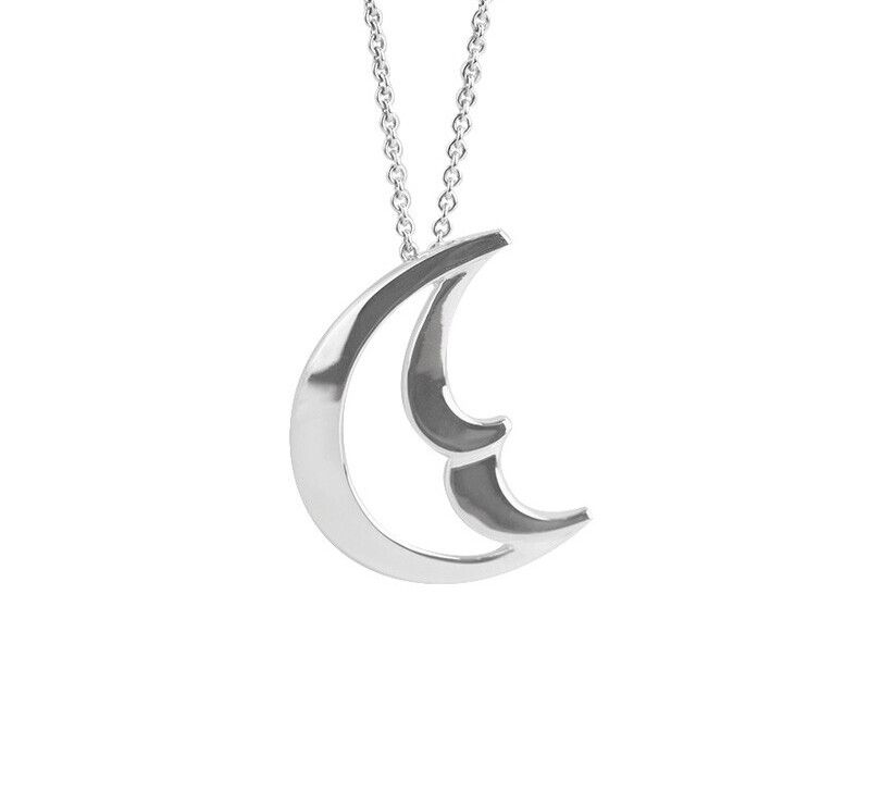 Tiffany & Co Crescent Pendant Large Silver Necklace 7221204879 75679440