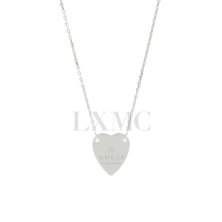 Gucci Heart Pendant Necklace Silver 223512 127378983