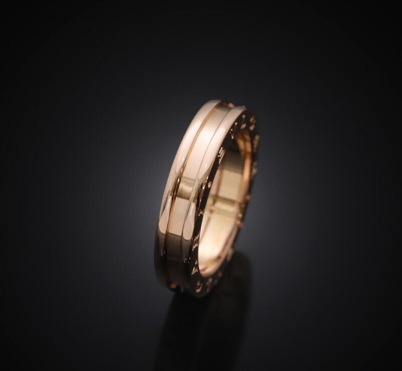 Bulgari 18K Rose Gold 4MM Ring - SKU: 335997 123911696