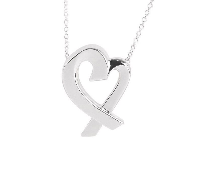 Tiffany & Co Silver Loving Heart Necklace 16MM 7243143467 76652035