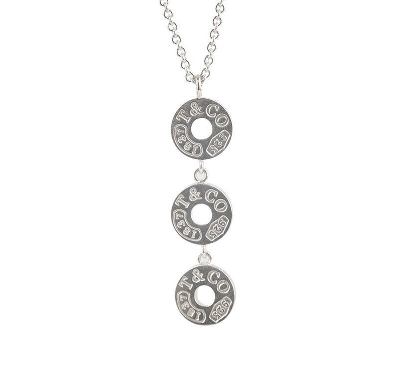 Tiffany & Co Triple Circle Pendant Silver Necklace 1837 7243146409 76317749