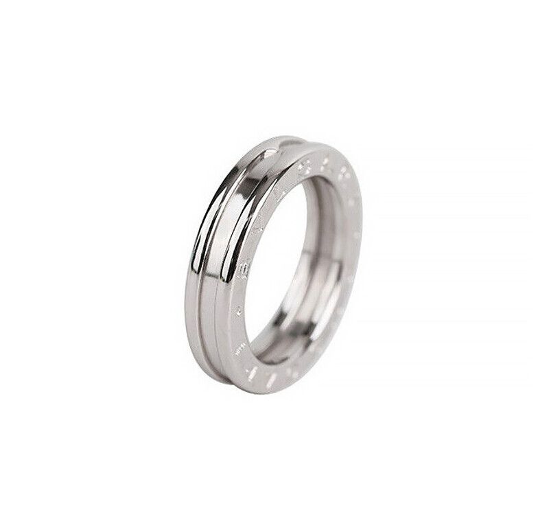 Bulgari 18K White Gold 4mm Ring Size 47 7243152377 76033420