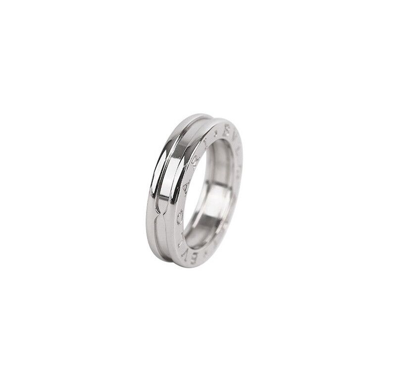 Bulgari 18K White Gold Zero1 Ring 48 Size 4MM 7247753877 76033465