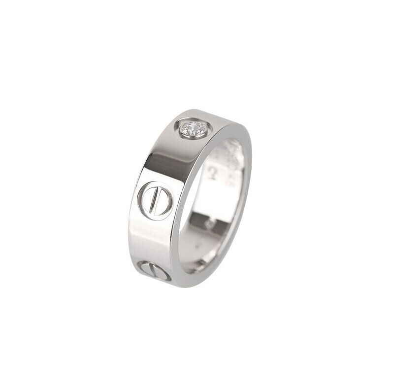 Cartier Platinum Love Ring Diamond 1P Size 48 5.4MM 7243162848 75875825