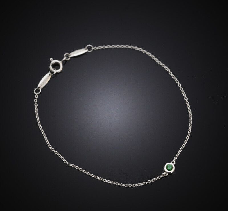 Tiffany & Co Green Garnet 1P Silver Bracelet 7242950567 75875877