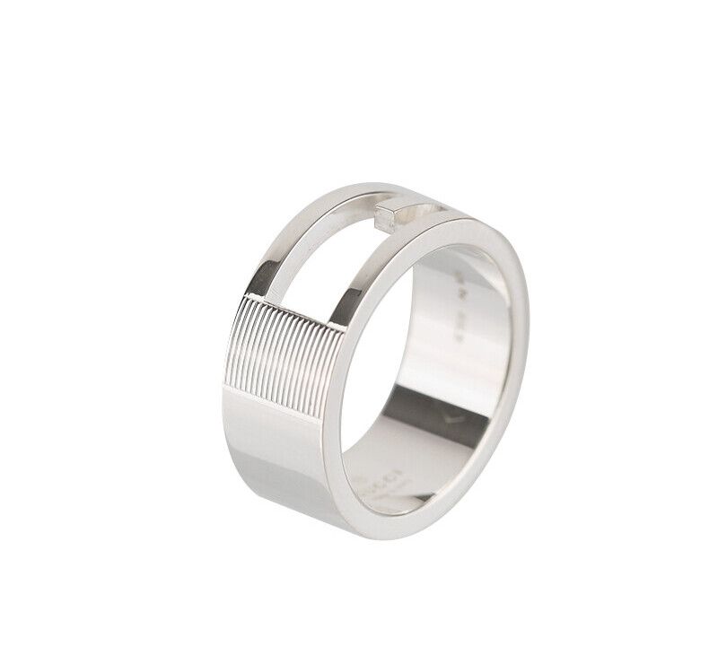 Gucci Silver Logo Ring Size 13 8MM 7243243381 75876097