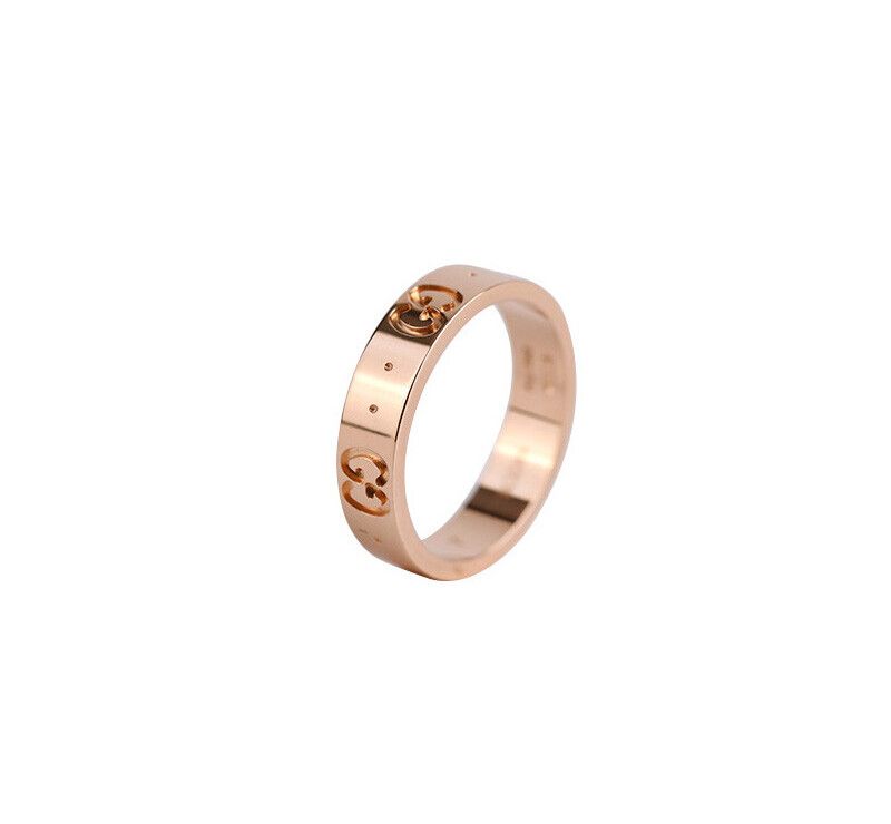 Gucci Icon Ring 18K Rose Gold 4mm Size 9 7241808438 75875933