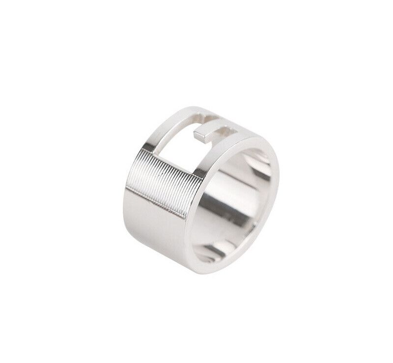 Gucci Silver Logo Ring Size 17 12MM 7219995235 75875720