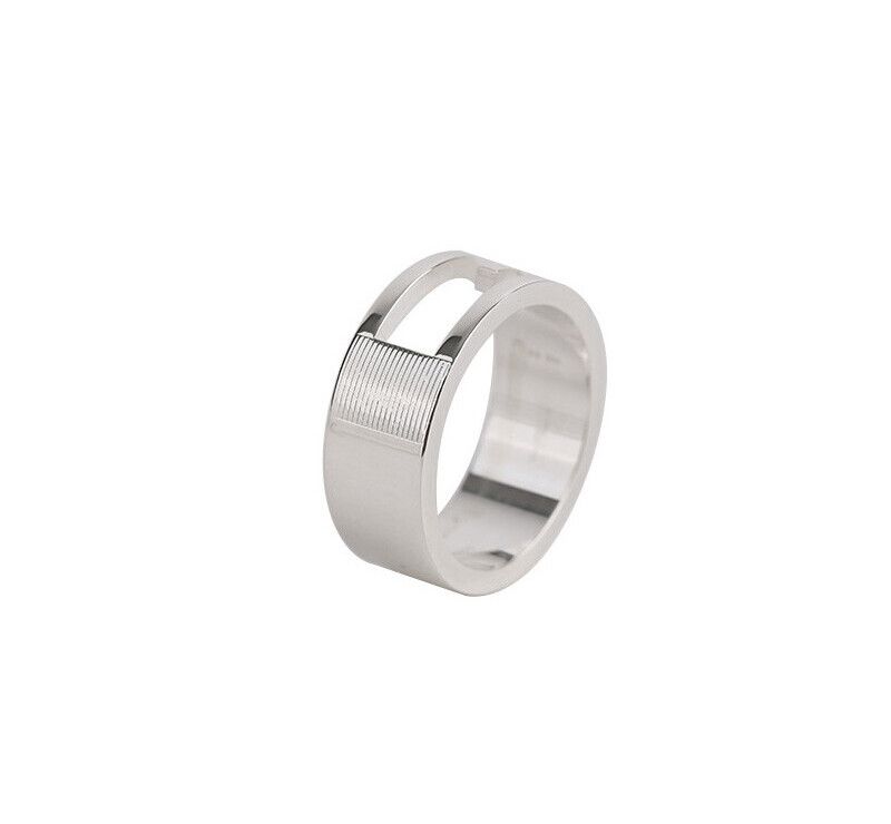 Gucci Silver Logo Ring Size 9 8MM 7220226992 75683772