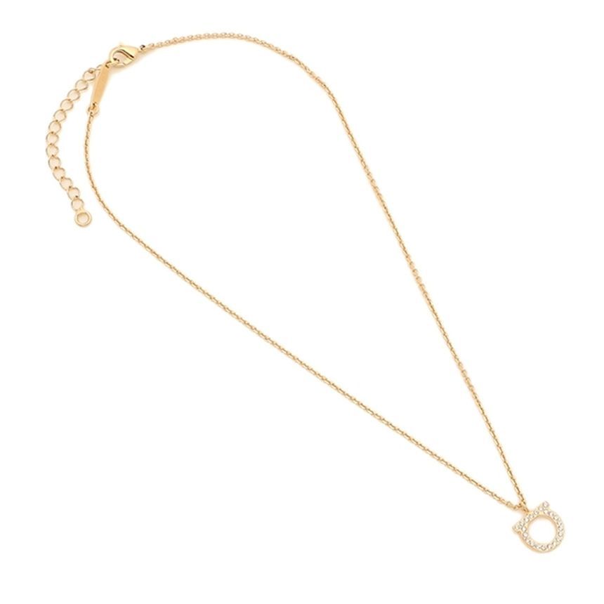 Salvatore Ferragamo Crystal Gancini Large Necklace 64448494