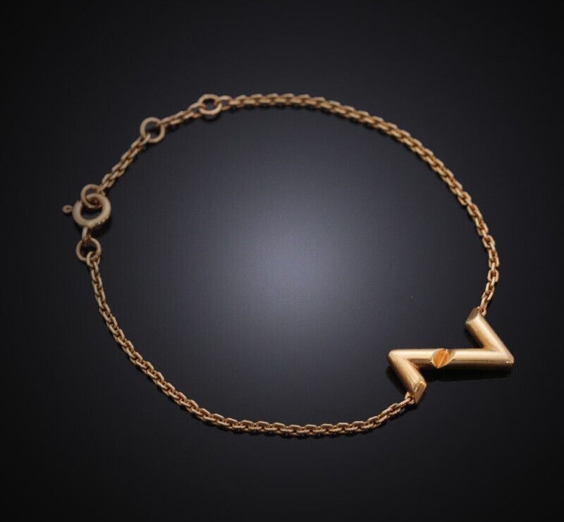 Louis Vuitton LV Bolt Bracelet 18K Rose Gold Q95977 75679506