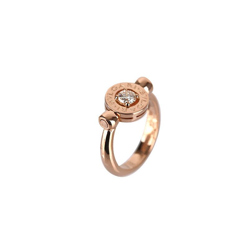 Bulgari BB Flap Ring 18K Rose Gold Diamond 1P 50 Size 7215284411 75683824