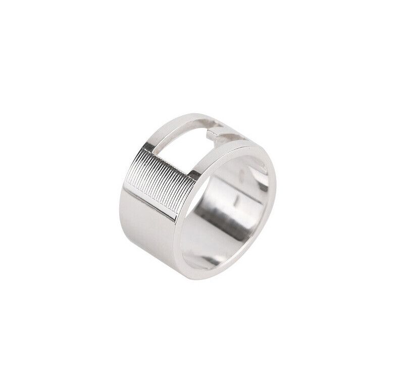 Gucci Silver Logo Ring Size 12 11.9MM 7220150154 75683783