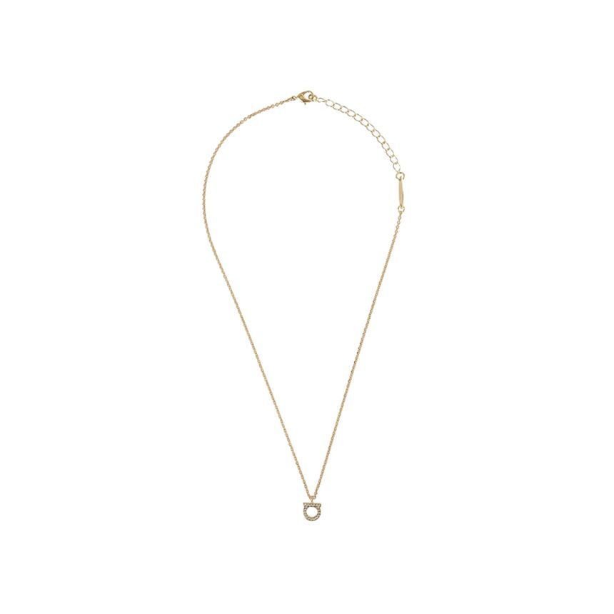 Salvatore Ferragamo 24SS Crystal Mini Gancini Necklace 76-0131 0696654 64448495