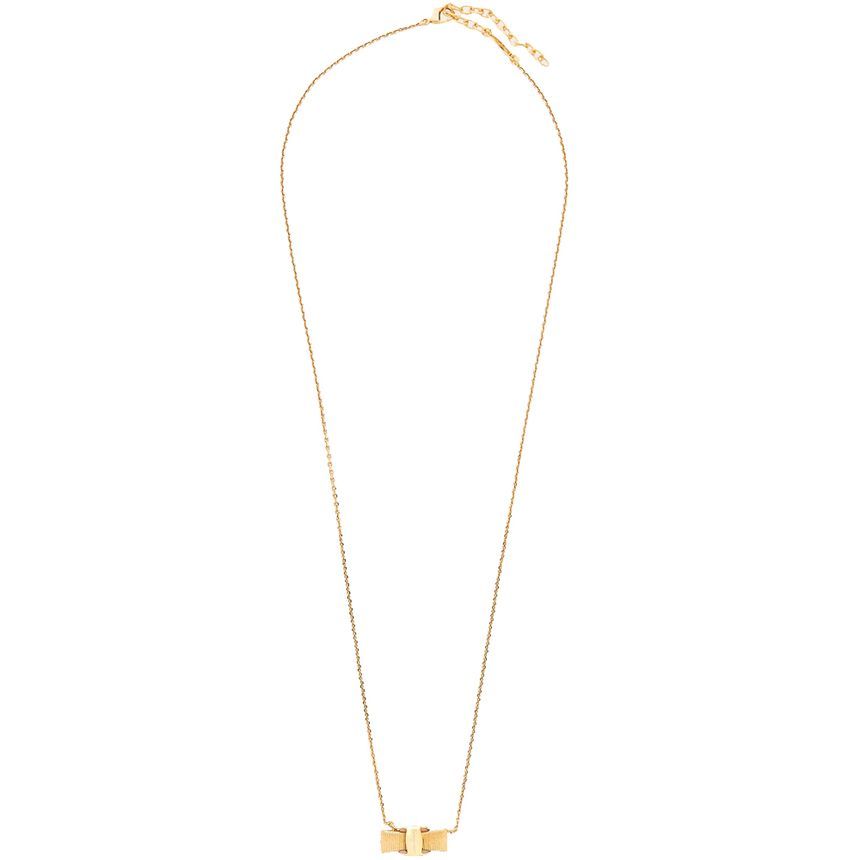 Salvatore Ferragamo Bow Necklace Gold 24SS 76-0547 0998985 64448496