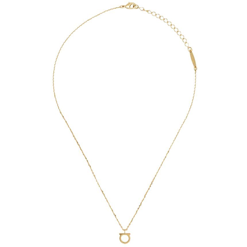 Salvatore Ferragamo Simple Gancini Large Necklace Gold 24SS 0696658 64448492