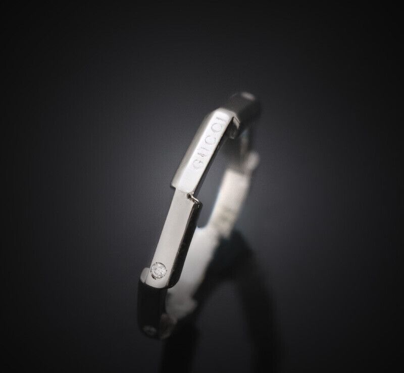 Gucci Platinum Diamond 7P 9H 2mm Ring 7241691460 75683731