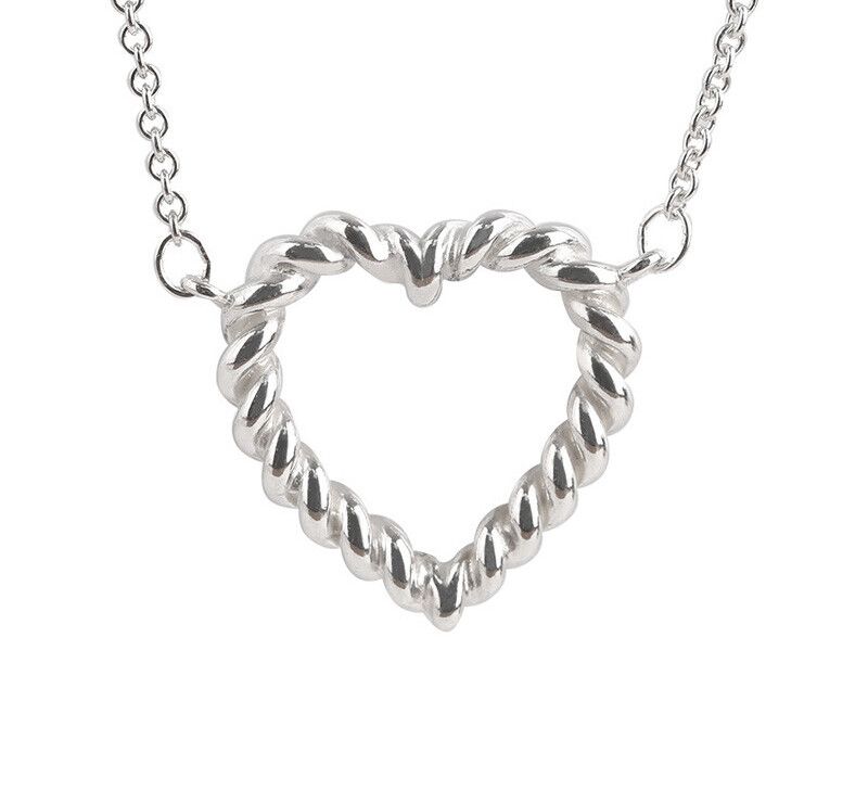 Tiffany & Co Silver Twist Heart Necklace M 7219967554 75679433
