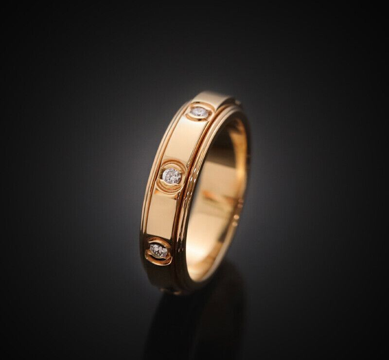 Piaget Rose Gold Diamond Ring 18K 4.7mm G34P2N49 7458661875 121526101