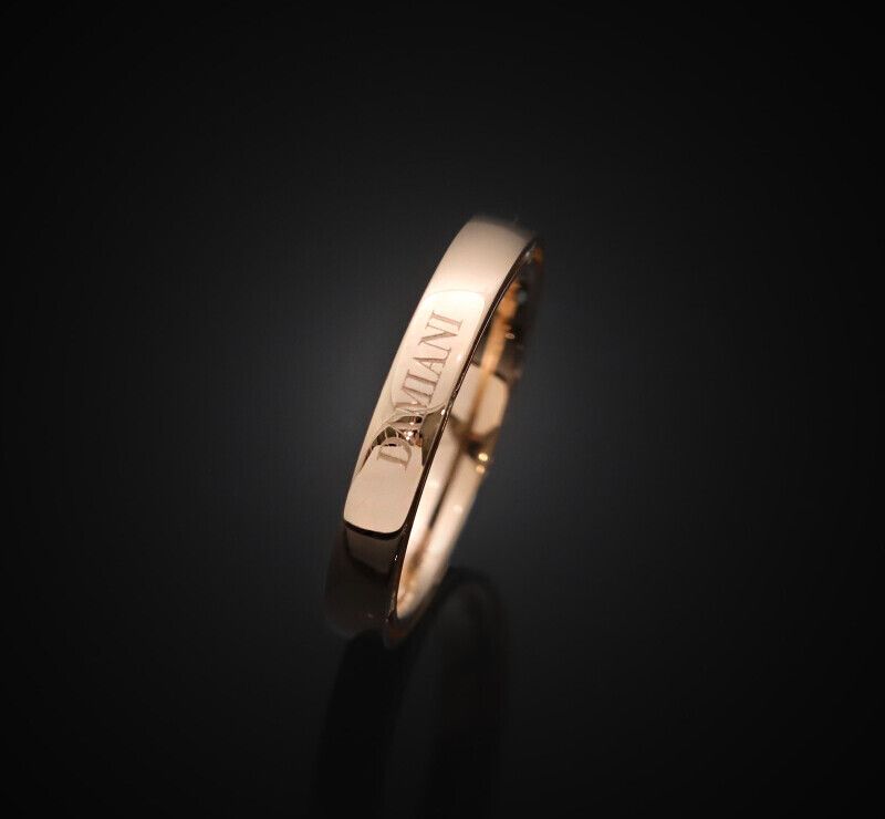 Damiani 18K Rose Gold Diamond Ring Size 17 3.3MM 7434657775 118695312
