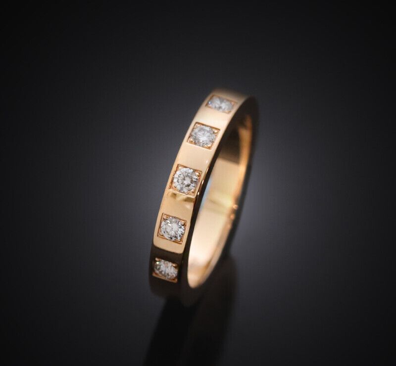Bulgari 18K Rose Gold Diamond 5P Ring 2.9MM 355769 Merime Ring 48 7434677346 119059513